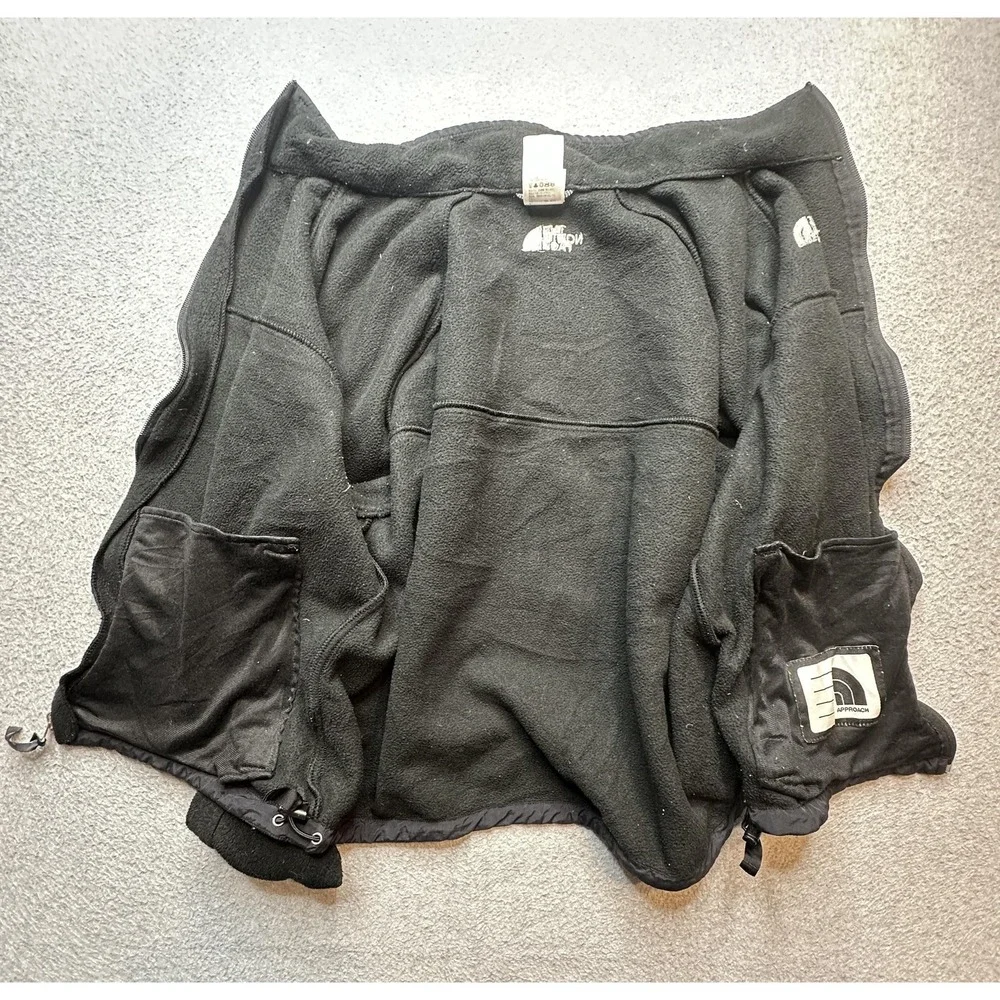 Vintage The North Face Jacket‎ Youth XL Black Fleece Full Zip Approach Hiking